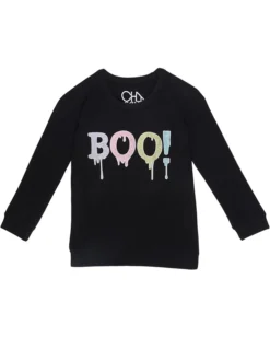 Chaser Kids Boo Recycled Bliss Knit Tee With Glitter (Toddler/Little Kids)