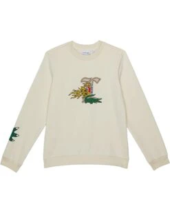 Lacoste Kids Crew Neck Iconic Croc Heroes Sweatshirt (Toddler/Little Kids/Big Kids)