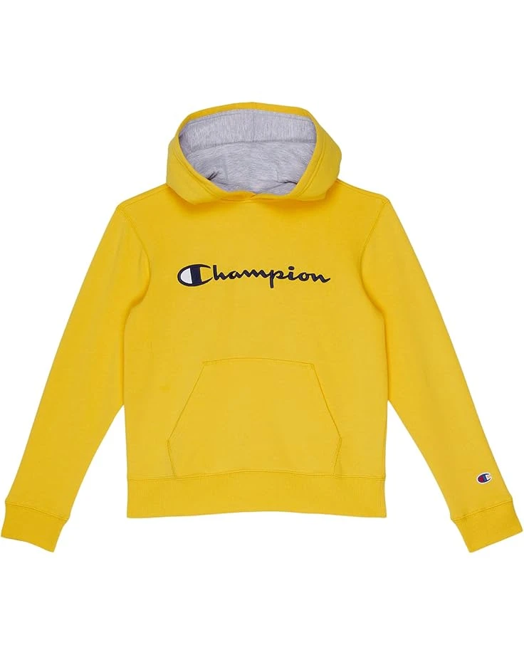 Champion Kids Script Fleece Hoodie (Big Kids)