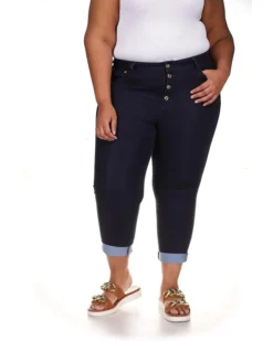 MICHAEL Michael Kors Plus Size High-Rise Crop Skinny Selma Jeans In Dark Rinse Wash