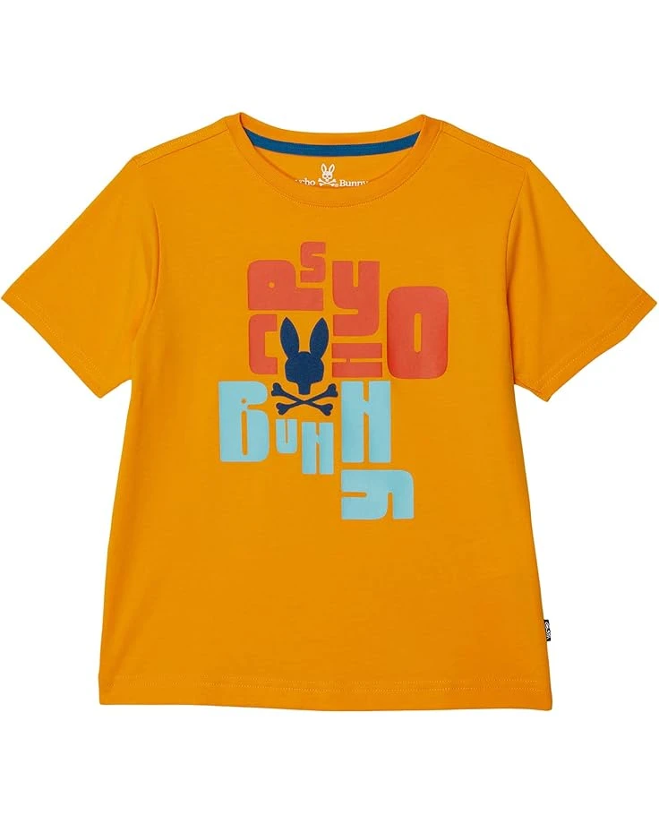 Psycho Bunny Kids Lyons Graphic Tee With Flocking (Toddler/Little Kids/Big Kids)