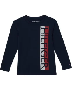 Tommy Hilfiger Kids Split Hilfiger Long Sleeve Tee (Big Kids)
