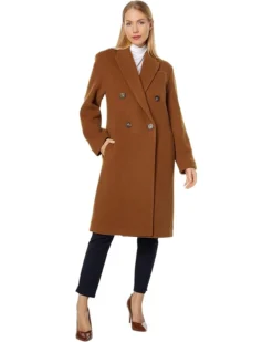Vince Brushed Wool Double-Breast Coat