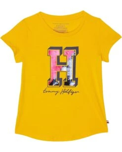 Tommy Hilfiger Kids Split H Sequin Tee (Big Kids)