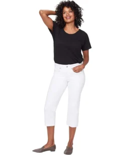 NYDJ Marilyn Crop Cuff Jeans In Optic White