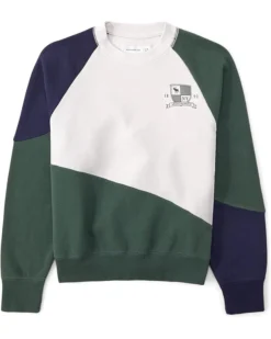 Abercrombie Kids Vintage Color-Blocked Crew Pattern (Little Kids/Big Kids)