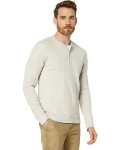 Vince Sun Faded Thermal Long Sleeve Henley