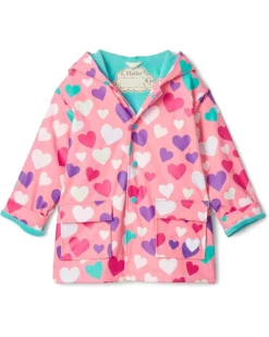 Hatley Kids Colourful Hearts Colour Changing Raincoat (Toddler/Little Kids/Big Kids)