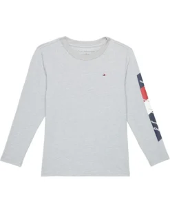 Tommy Hilfiger Kids Knockout Script Long Sleeve Tee (Little Kids)