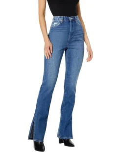 Blank NYC The Cooper Straight Leg Jeans With Side Slit In Being Alive