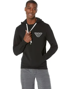 Emporio Armani Stretch French Terry Logo Hoodie