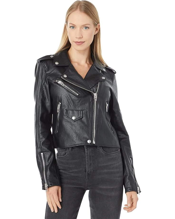Blank NYC Leather Cropped Moto Jacket