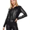 Blanc Noir Mesh Moto Jacket