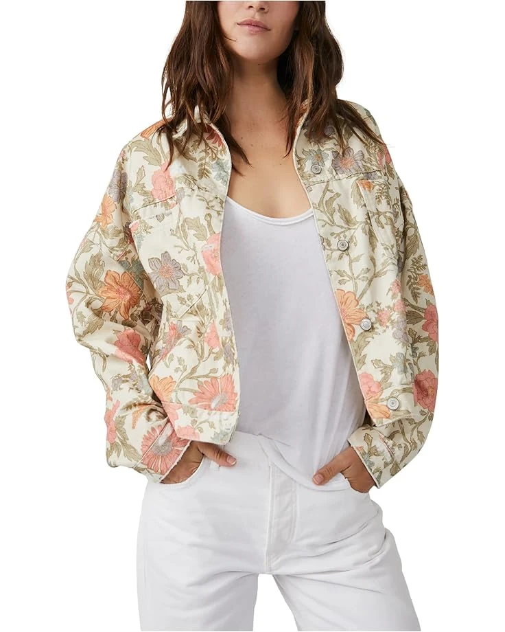 Free People Opal Swing Printed Denim