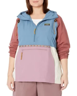 L.L.Bean Plus Size Mountain Classic Anorak Multicolor