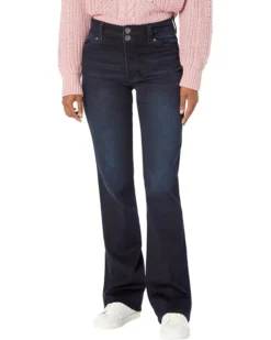 KUT From The Kloth Natalie High-Rise Flare-Double Waistban-Slant Pockets In Relieved