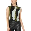 DKNY Sleeveless Printed Blouse