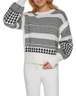 DKNY Long Sleeve Crew Neck Sweater
