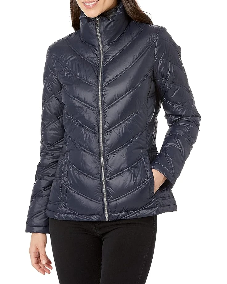 Calvin Klein Women's Lightweight Chevron Quilted Packable Down Jacket