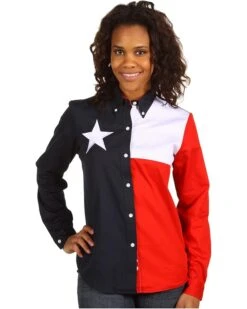Roper Texas Pieced Flag Shirt