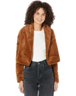 Blank NYC Faux Fur Cropped Jacket In Eye Candy