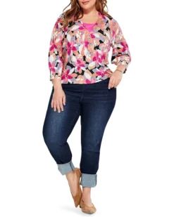 NIC+ZOE Glowing Petals Four-Way Cardigan