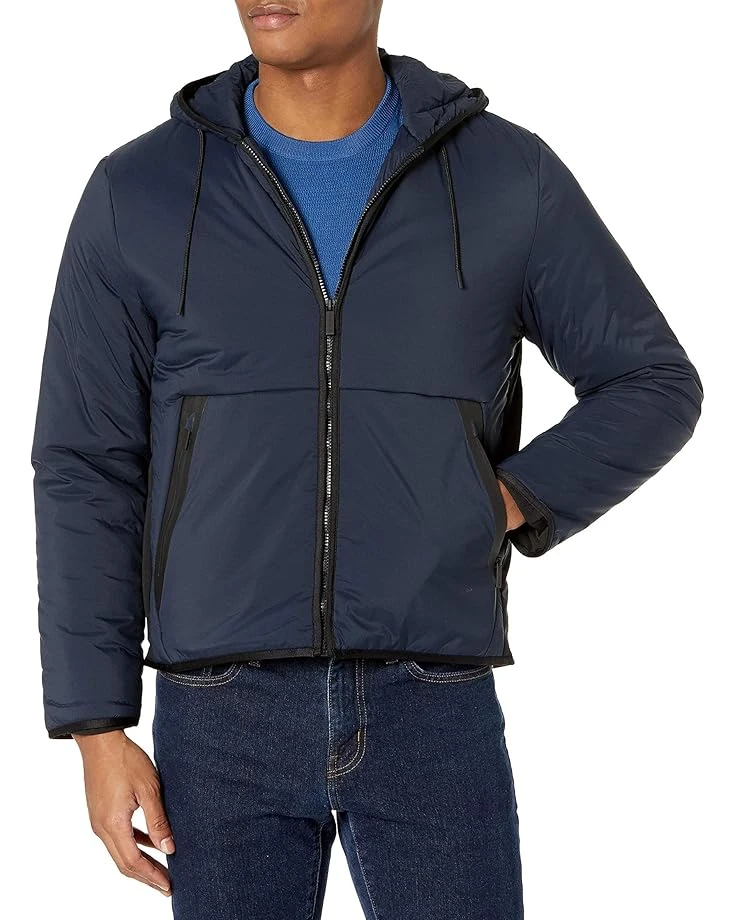 Perry Ellis Men's Motion Tech Hooded Zip Jacket