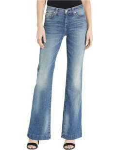 7 For All Mankind Luxe Vintage Dojo In Distressed Authentic Light