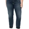 Silver Jeans Co. Plus Size Boyfriend Mid-Rise Slim Leg Jeans W27101EDB442