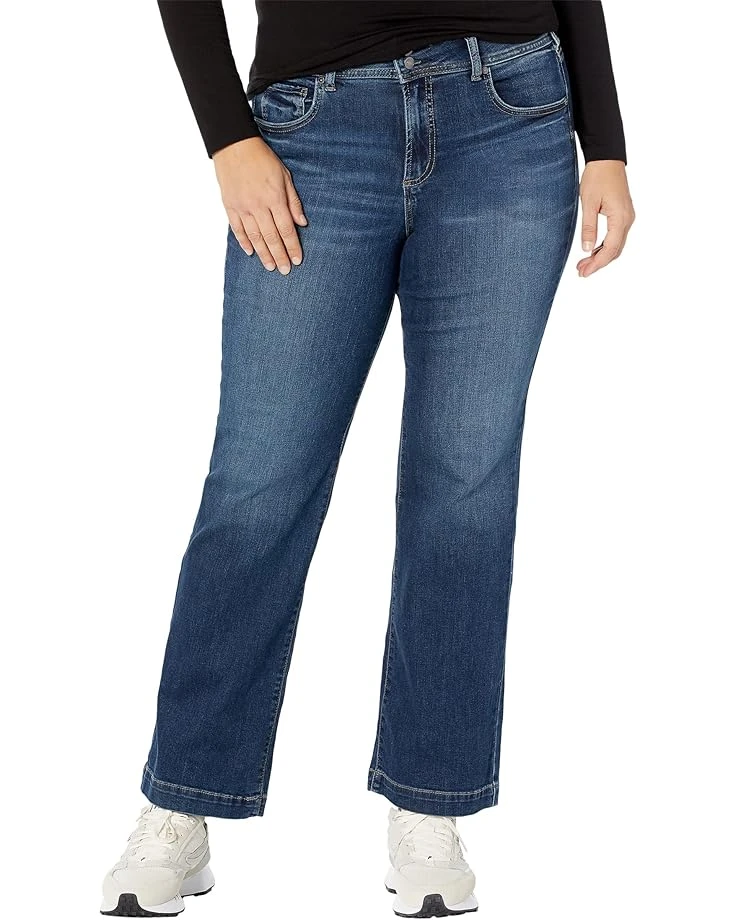 Silver Jeans Co. Plus Size Avery High-Rise Trouser Leg Jeans W94905EGX347