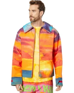 Blue Marble Paris Printed Denim Jacket