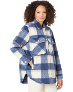 Blank NYC Plaid Shirt Jacket In Keep Rolling