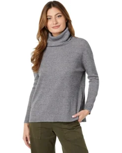 Dylan By True Grit Fuzzy Flecked Fleece Crown Neck