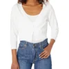 Calvin Klein Knit Shrug With Ribbed Trim