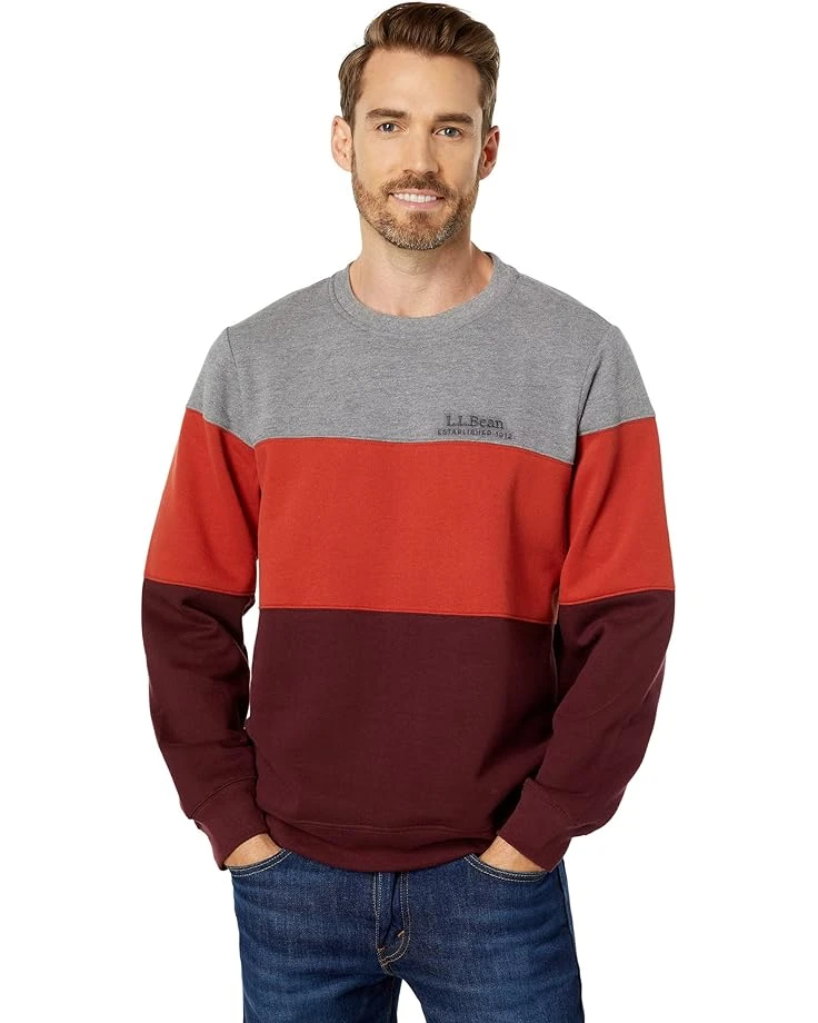 L.L.Bean 1912 Sweatshirt Crew Neck Color-Block Regular