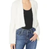 Calvin Klein Women's Feather Yarn Shrug With Wide Sleeve