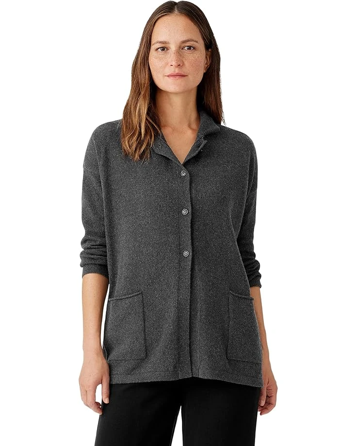 Eileen Fisher High Collar Cardigan