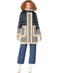 Sam Edelman Tweed Bonded Hybrid Puffer