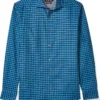 BUGATCHI Men's Long Sleeve Shaped Fit 100% Cotton Button Down Shirt With Spread Collar